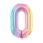 Folija balons ”0”. Varavīksne.86cm