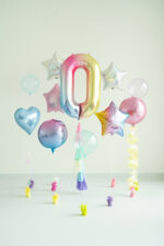 Folija balons ”0”. Varavīksne.86cm - Image 2