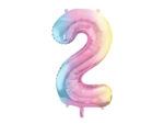 Folija balons ”2”. Varavīksne.86cm
