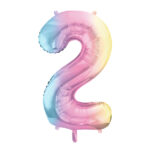 Folija balons ”2”. Varavīksne.86cm