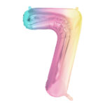 Folija balons ”7”. Varavīksne.86cm