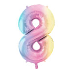 Folija balons ”8”. Varavīksne.86cm