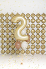 Folija balons ”2”. Zelta.86cm - Image 2