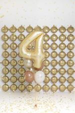 Folija balons ”4”. Zelta.86cm - Image 2