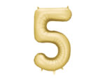 Folija balons ”5”. Zelta.86cm