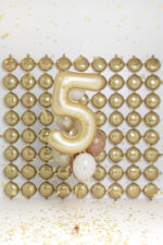 Folija balons ”5”. Zelta.86cm - Image 2