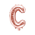 Folija balons ''C'', 35cm, rožu zelts