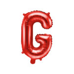 Folija balons ''G'', 35cm, sarkans