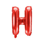 Folija balons ''H'', 35cm, sarkans