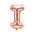 Folija balons ''I'', 35cm, rožu zelts