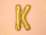 Folija balons ''K'', 35cm, zelts - Image 2