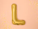 Folija balons ''L'', 35cm, zelts - Image 2
