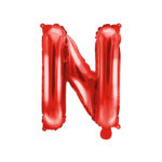 Folija balons ''N'', 35cm, sarkans