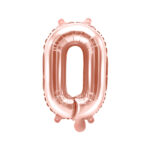Folija balons ''O'', 35cm, rožu zelts