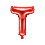 Folija balons ''T'', 35cm, sarkans