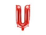 Folija balons ''U'', 35cm, sarkans