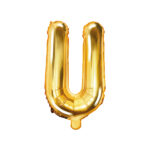 Folija balons ''U'', 35cm, zelts