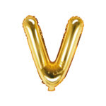 Folija balons ''V'', 35cm, zelts