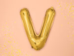 Folija balons ''V'', 35cm, zelts - Image 2