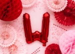 Folija balons ''W'', 35cm, sarkans - Image 2