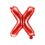 Folija balons ''X'', 35cm, sarkans