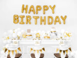 Folijas balonu uzraksts "Happy Birthday" zelts - Image 2
